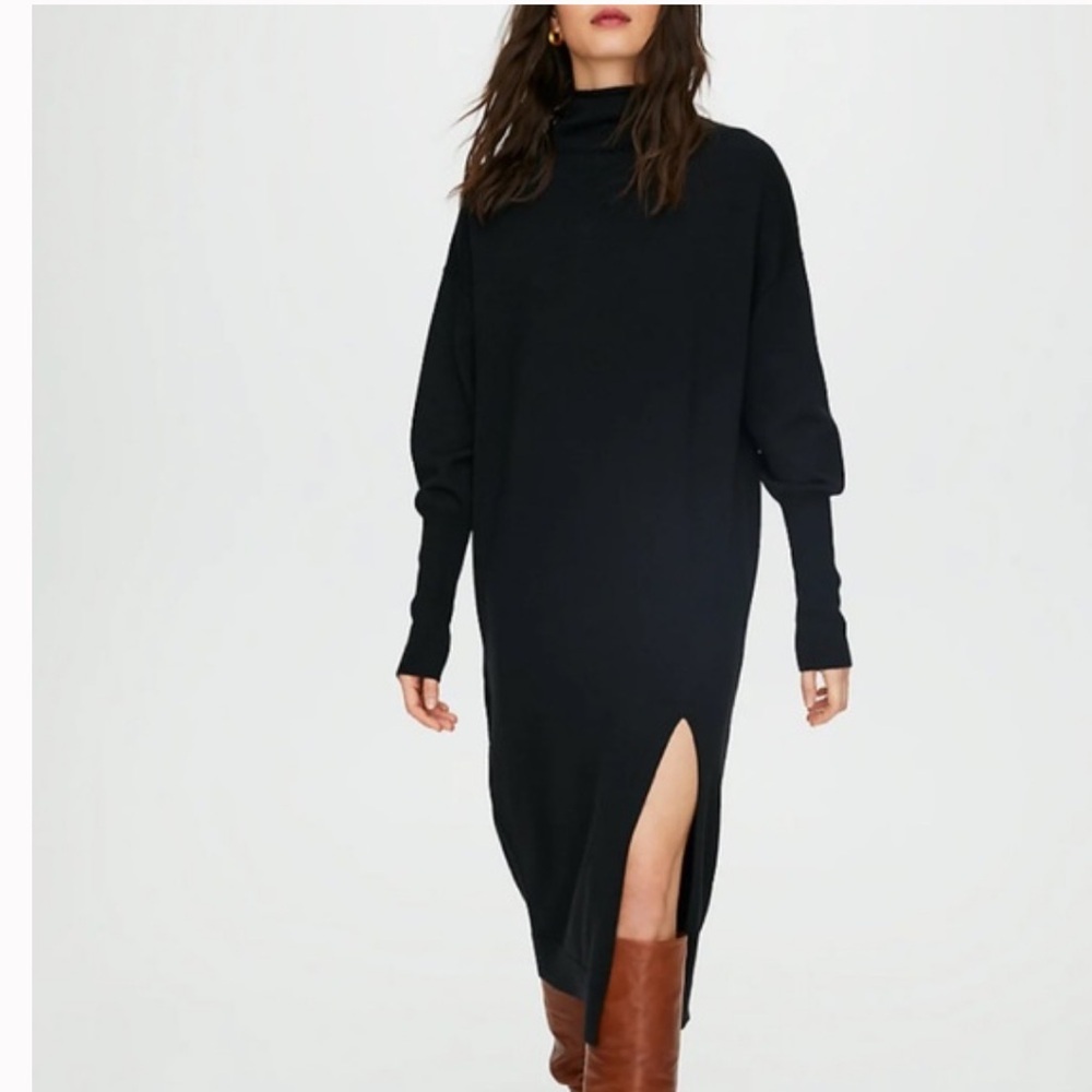 Wilfred Black Turtleneck Dress